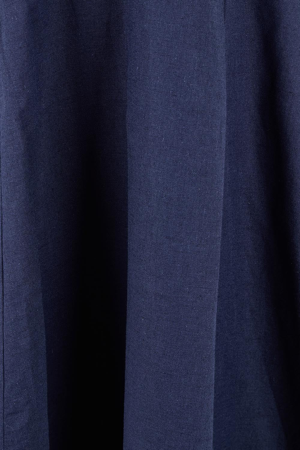 Product shot of the Belle Twist Knot Detail Cotton Dress in colour Darknavy (Blue), detail