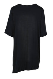 Preloved Belle Bamboo Asymmetric Tee - Black