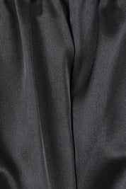 Product shot of the Belle Pull On Satin Cargo Pants in colour Black (Black), detail