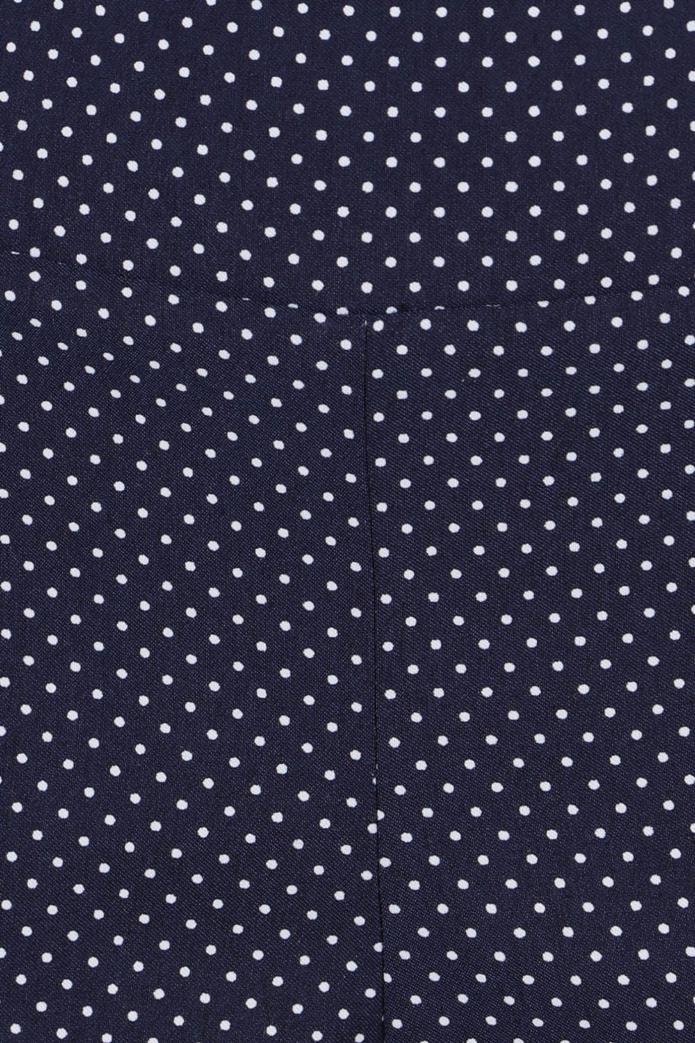 Product shot of the Belle Printed Slim Pant in colour Navyspot (Blue), detail