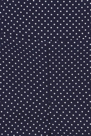 Product shot of the Belle Printed Slim Pant in colour Navyspot (Blue), detail