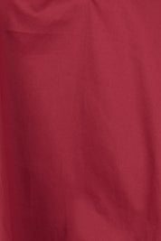 Product shot of the Belle Easy Cotton Pop Over Top in colour Chillired (Red), detail