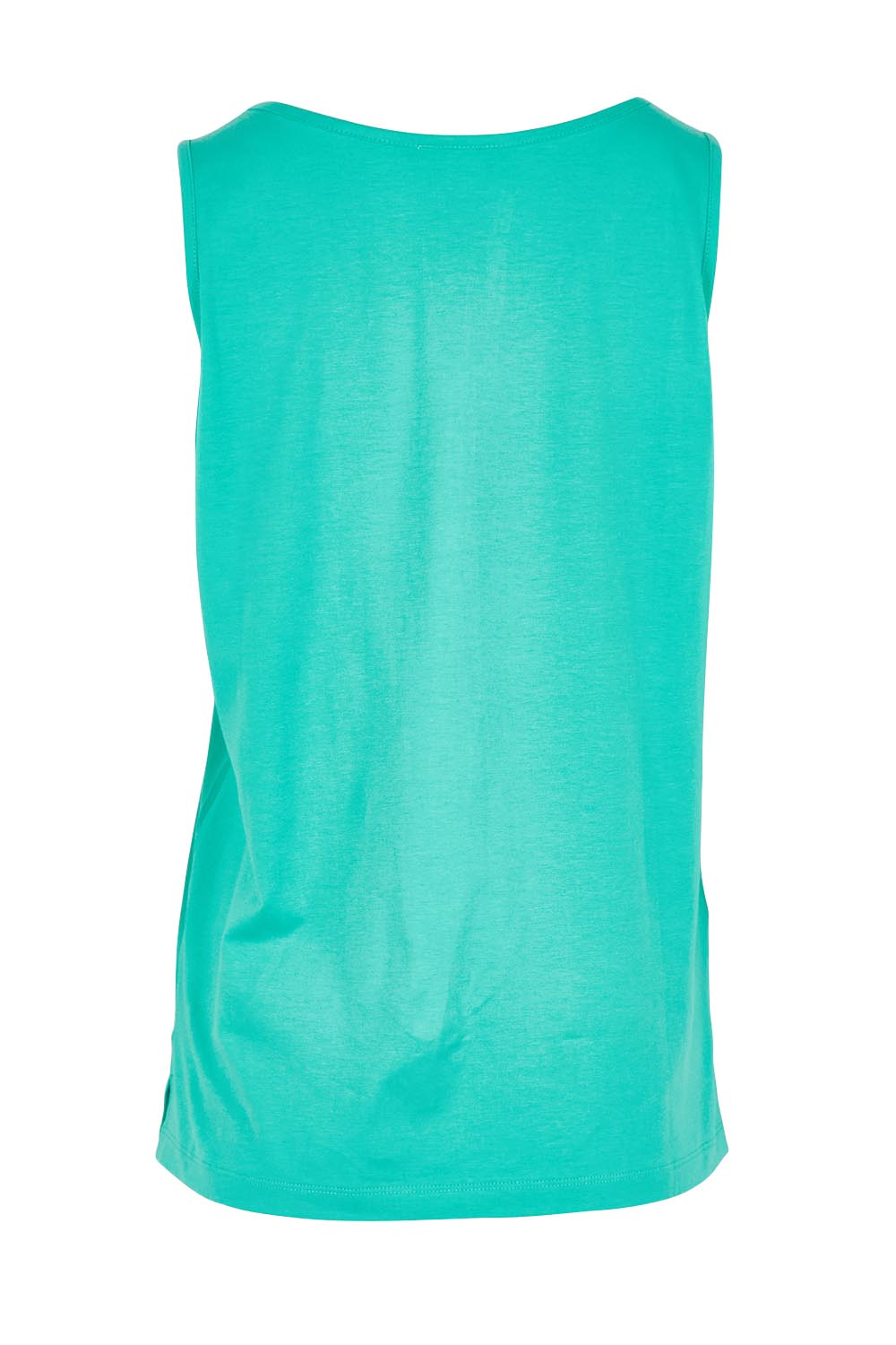 Product shot of the Belle Luxe Cotton Tank in colour Aqua (Blue), from the back