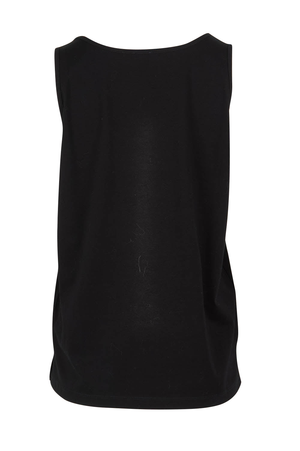 Product shot of the Belle Luxe Cotton Tank in colour Black (Black), from the back