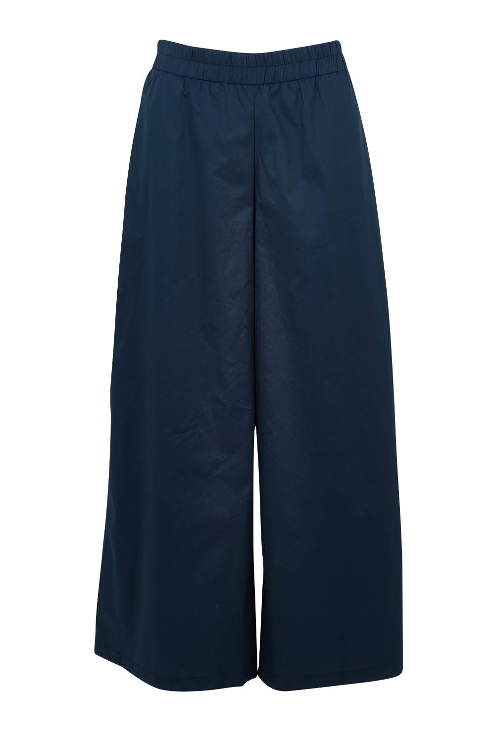 Product shot of the Belle Cotton Palazzo Pant in colour Inknavy (Blue), from the front