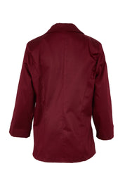 Product shot of the Belle Cotton Comfort Blazer in colour Burgundy (Purple), from the back