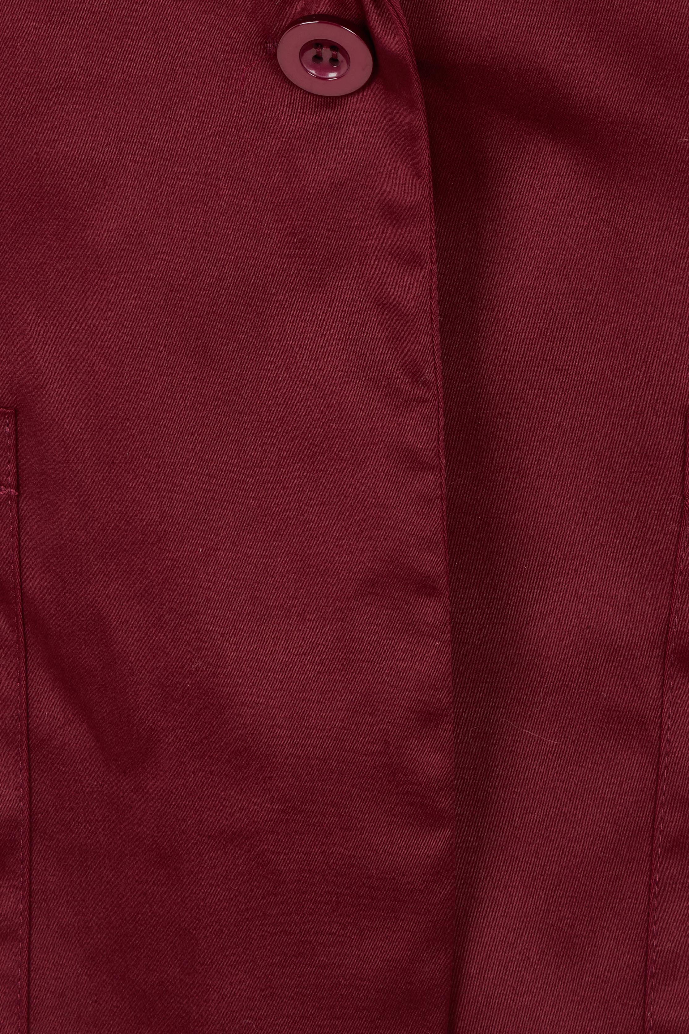 Product shot of the Belle Cotton Comfort Blazer in colour Burgundy (Purple), detail