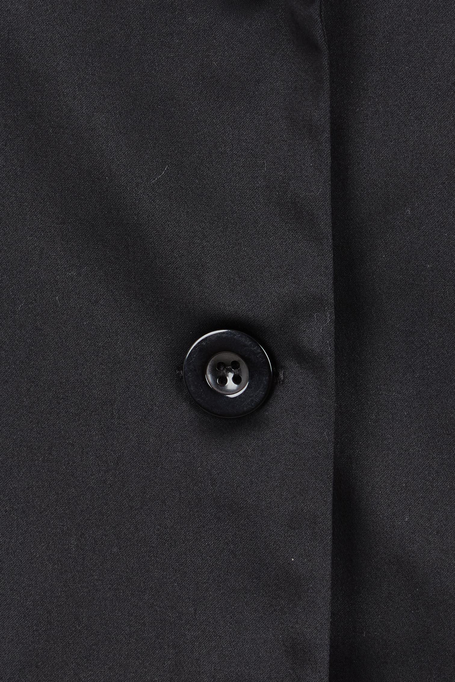 Product shot of the Belle Button Up Cotton Stretch  Blazer in colour Black (Black), detail