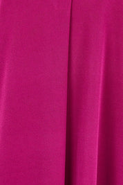 Product shot of the Belle Soft Draped Shoulder Tee in colour Magenta (Pink), detail