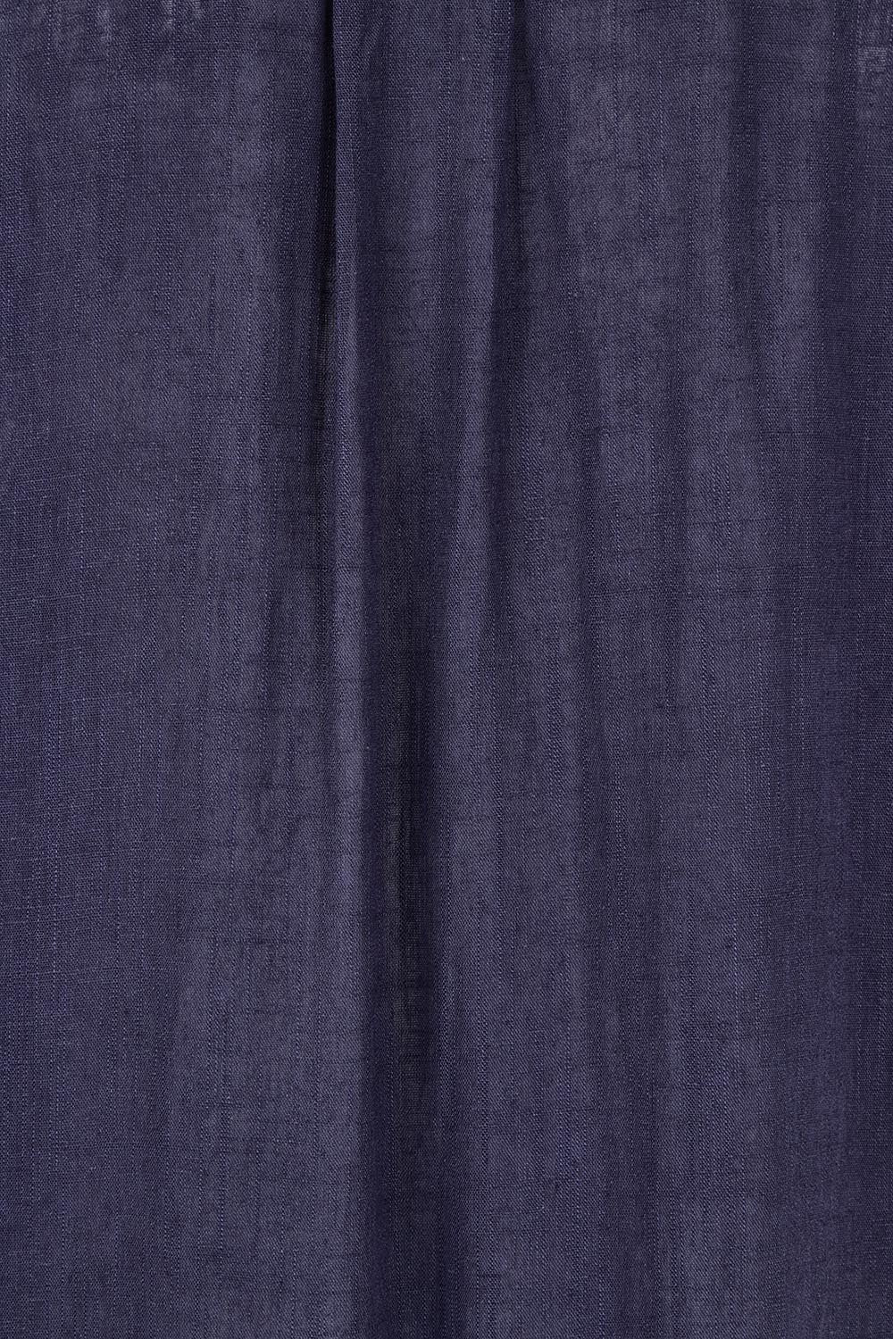 Product shot of the Belle 3 Way Linen Blend Shirtmaker Dress in colour Navy (Blue), detail