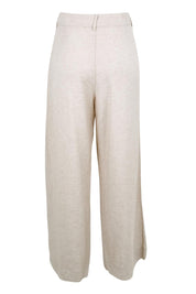 Product shot of the Belle Wear Anywhere Linen Blend Pants – Sand in colour Sand, from the back