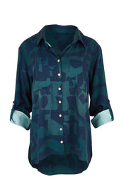 Belle Luxe Ecovero Printed Shirt – Bluelagoon