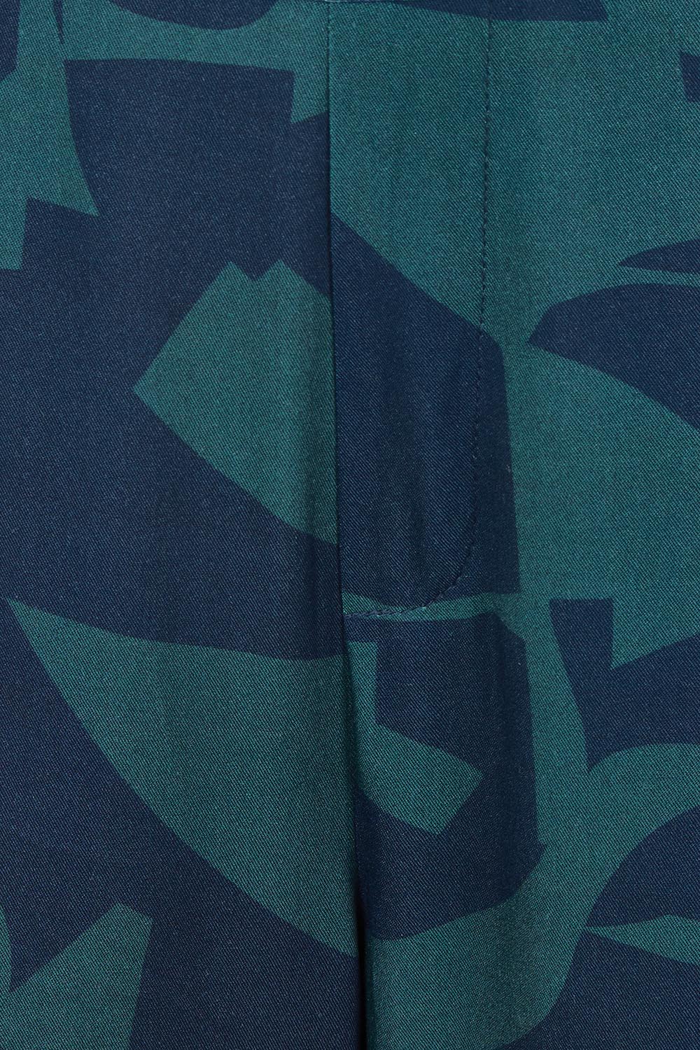 Belle Luxe Ecovero Printed Draped Pant – Bluelagoon