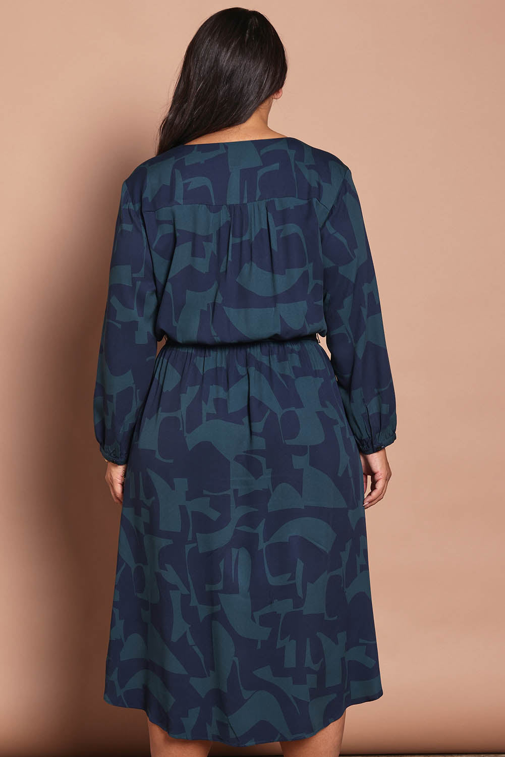 Belle Luxe Eco Vero Wrap Front Midi Dress – Bluelagoon