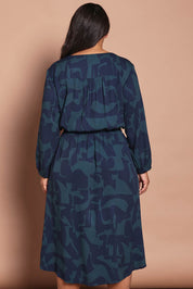Belle Luxe Eco Vero Wrap Front Midi Dress – Bluelagoon