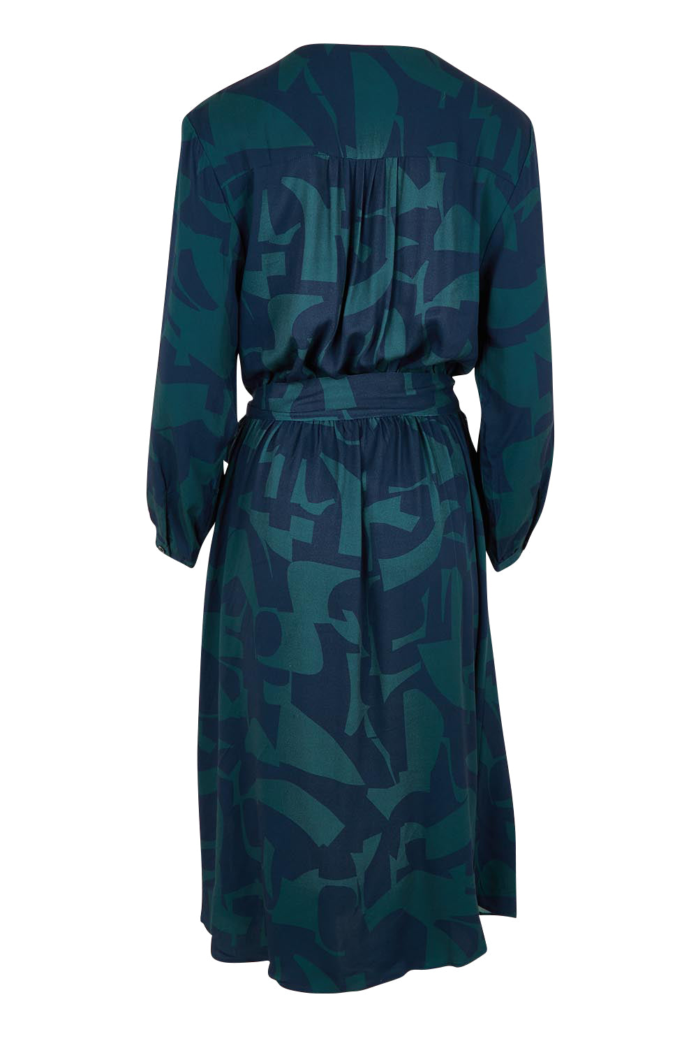 Belle Luxe Eco Vero Wrap Front Midi Dress – Bluelagoon
