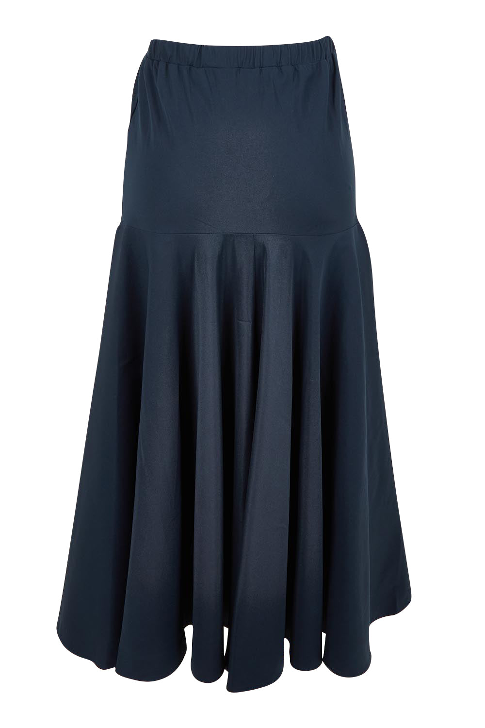 Belle Luxe Panelled Maxi Skirt – Navy