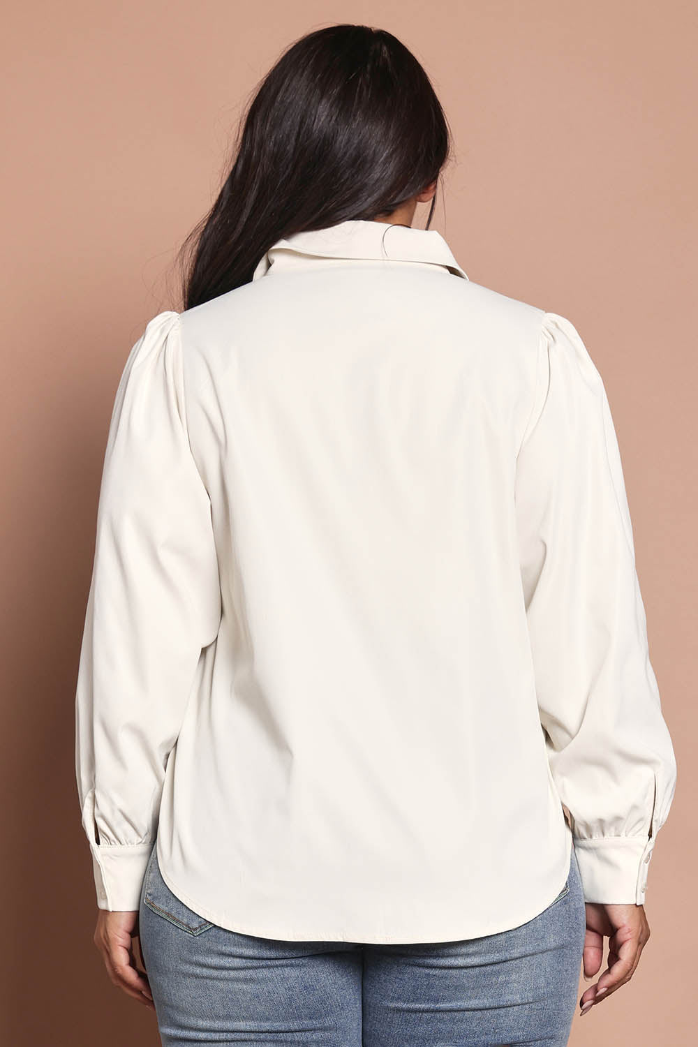 Belle Luxe Full Sleeve Shirt – Ivory