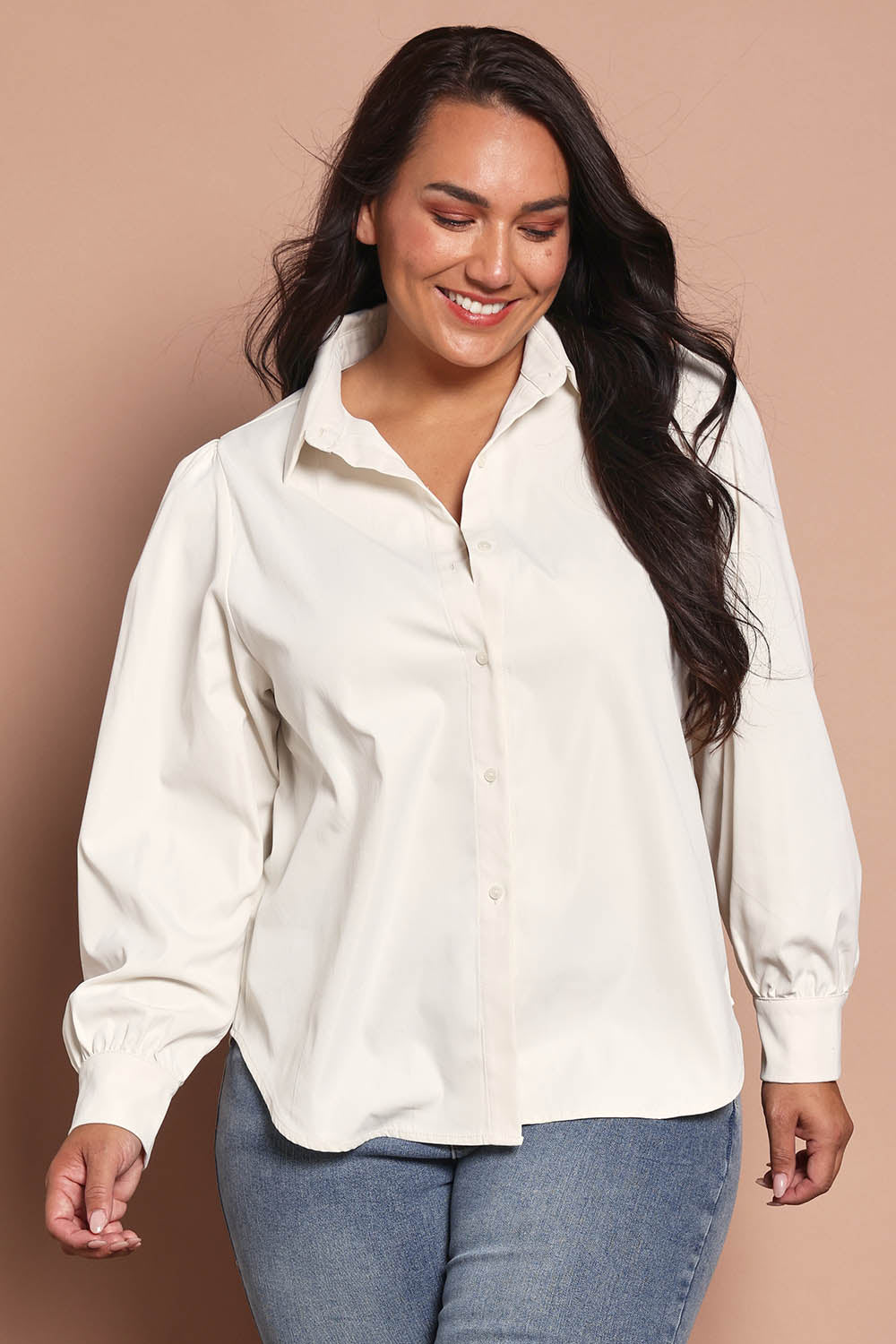 Belle Luxe Full Sleeve Shirt – Ivory