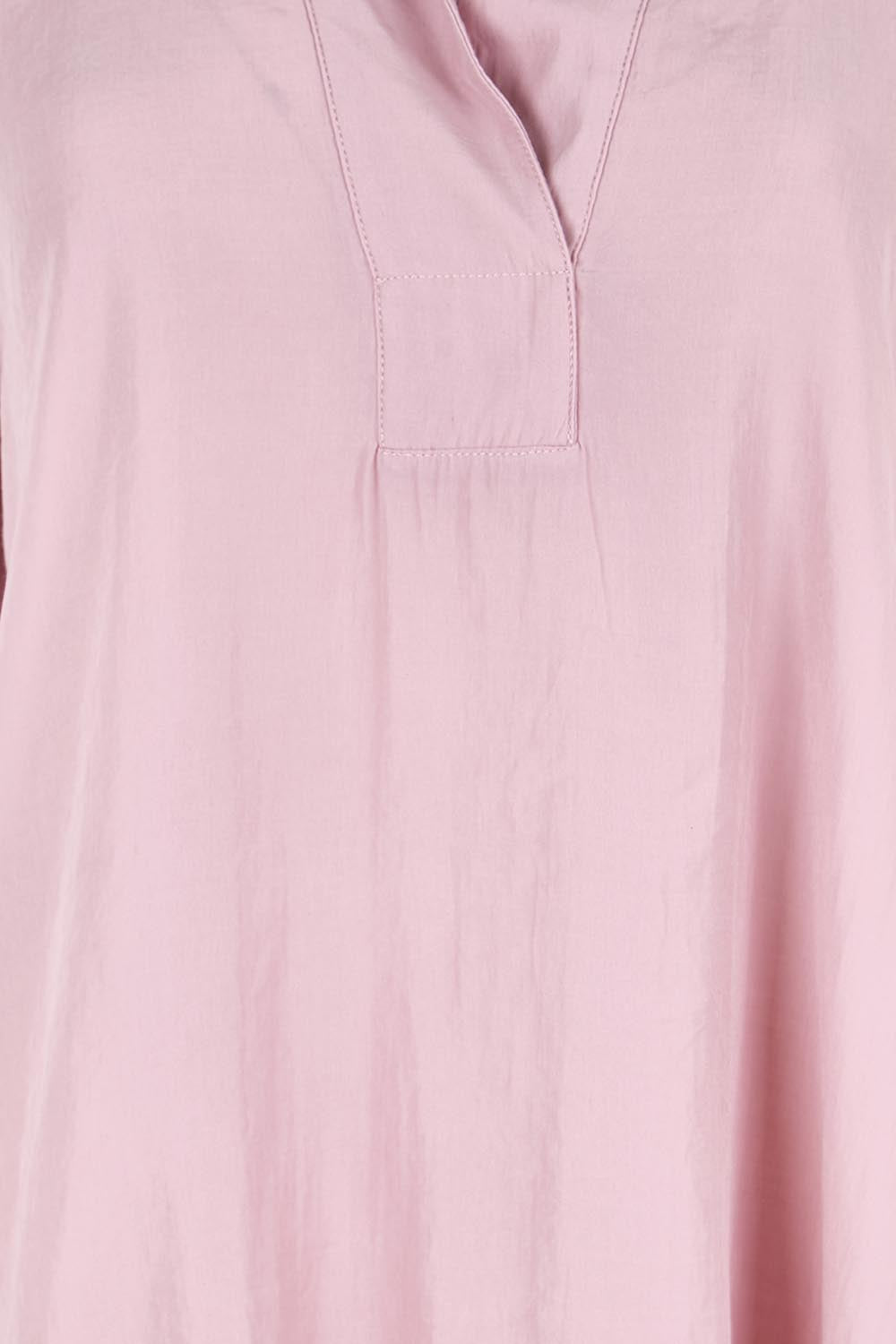 Product shot of the Belle Easy Wear Every Wear Blouse - Dusty pink in colour Dusty Pink, showing detail