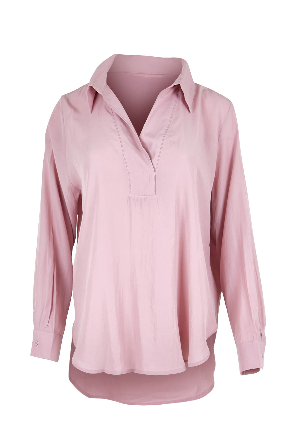 Product shot of the Belle Easy Wear Every Wear Blouse - Dusty pink in colour Dusty Pink, from the front