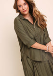 Belle Easy Wear Every Wear Blouse - Khaki
