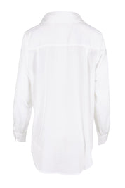 Product shot of the Belle Easy Wear Every Wear Blouse - White in colour White, from the back