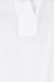Product shot of the Belle Easy Wear Every Wear Blouse - White in colour White, showing detail