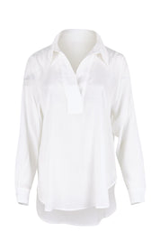 Product shot of the Belle Easy Wear Every Wear Blouse - White in colour White, from the front