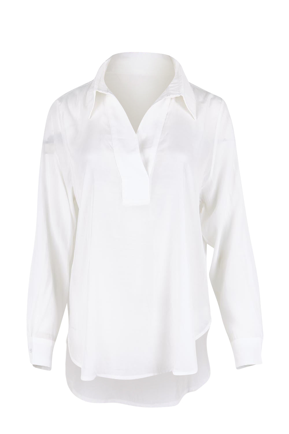 Product shot of the Belle Easy Wear Every Wear Blouse - White in colour White, from the front