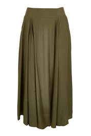 Product shot of the Belle Easy Wear Every Wear Skirt – Khaki in colour Khaki, from the front
