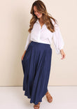 Belle Easy Wear Every Wear  Skirt  - Navy