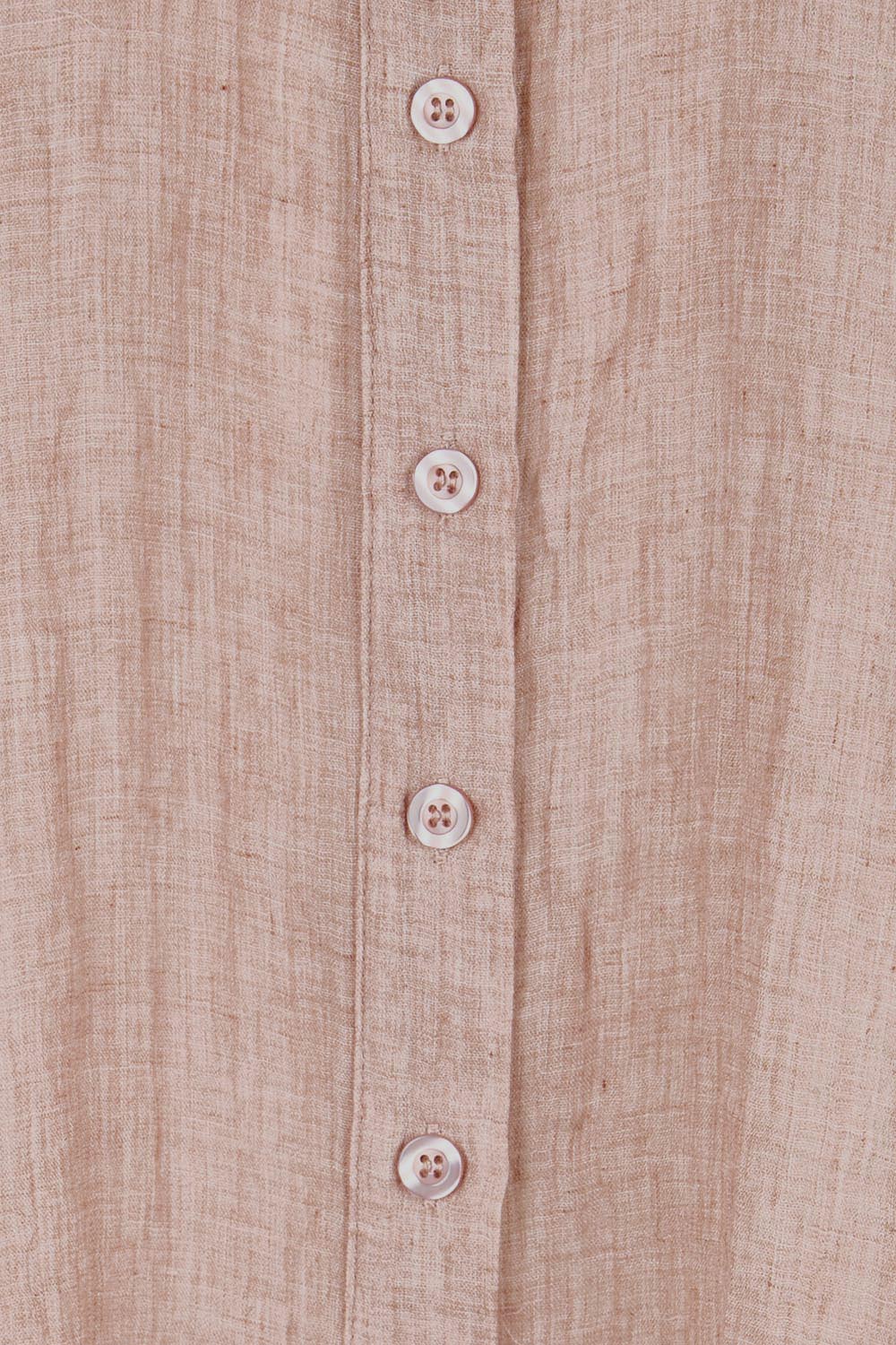 Product shot of the Belle Shirred Sleeve Shirt – Warmsand in colour Warmsand, showing detail