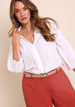 Belle Easy Wear Every Wear Shirt  - White