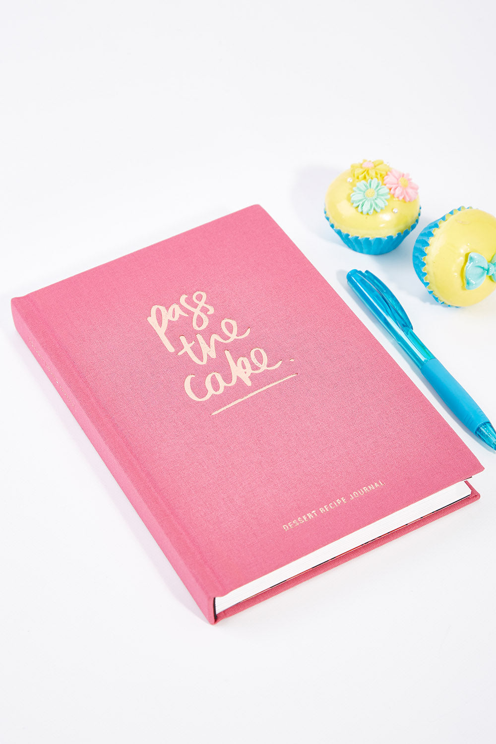 A model wearing size OneSize of the Pass The Cake Dessert Journal in colour Pink (Pink), from the front, showing the whole outfit