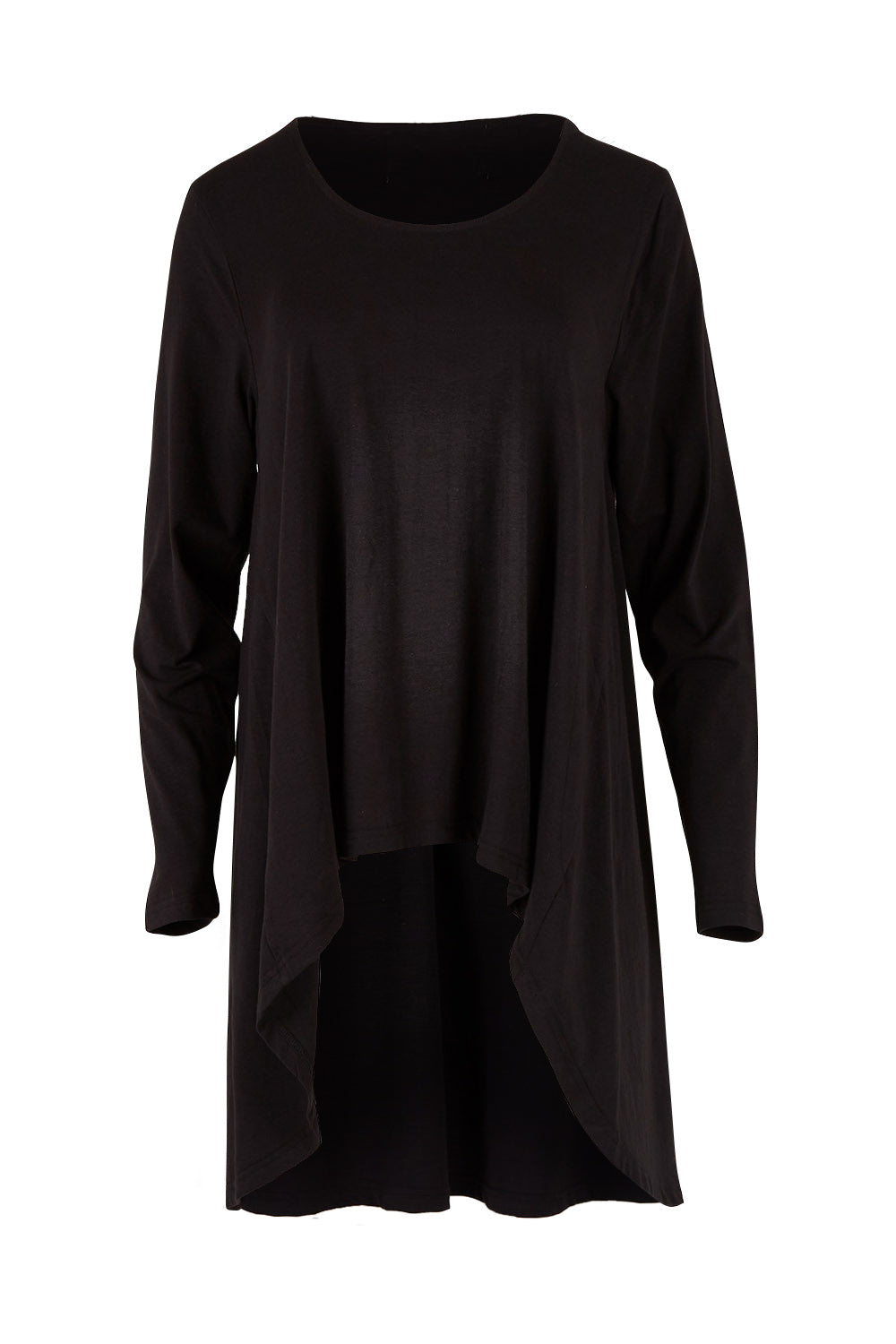 Product shot of the Sunshine In Me Long Sleeve Tee in colour Black (Black), from the front