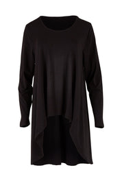 Product shot of the Sunshine In Me Long Sleeve Tee in colour Black (Black), from the front