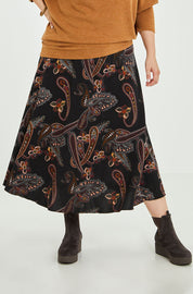 Preloved Chasing The Clouds Away Maxi Skirt - Blkpaisley