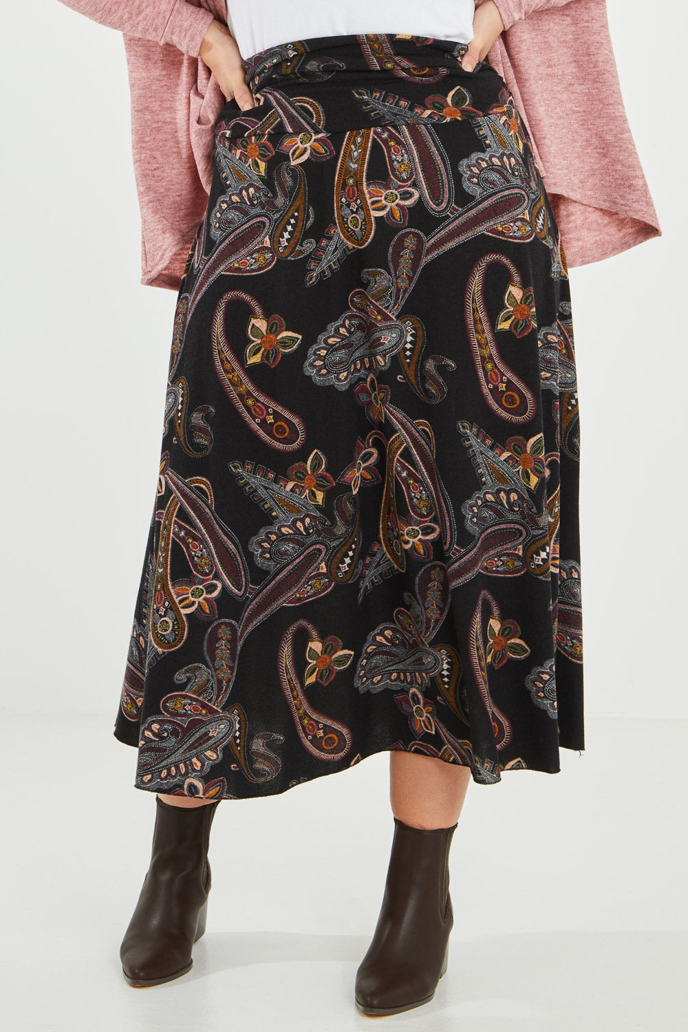 Preloved Chasing The Clouds Away Maxi Skirt - Blkpaisley