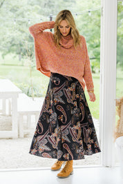 Preloved Chasing The Clouds Away Maxi Skirt - Blkpaisley