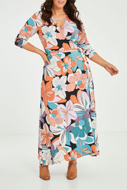 Preloved Life Is Beautiful Wrap Maxi Dress - Flowerpow