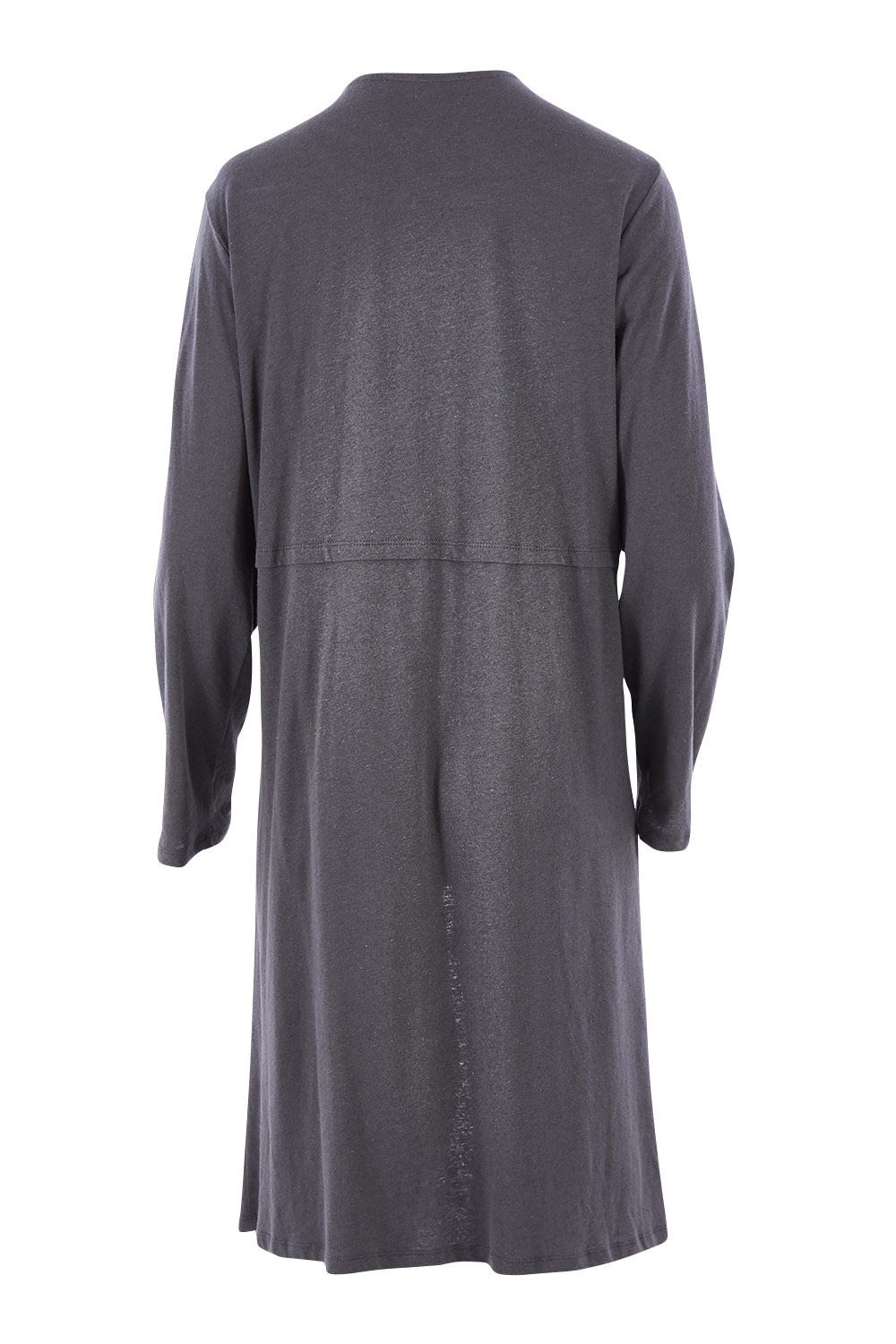 Product shot of the Elegant Slumming Cardi in colour Slate (Grey), from the back