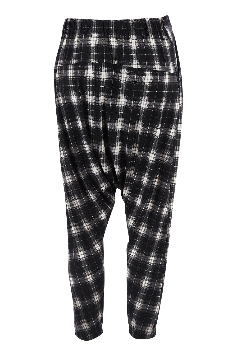 Product shot of the Check Me Out Pants in colour Black (Black), from the back