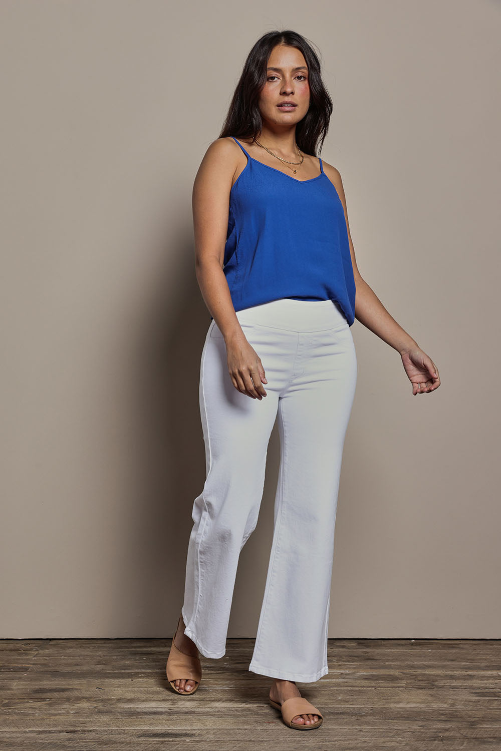 Preloved Easy As Plain Pull On Jeans - White