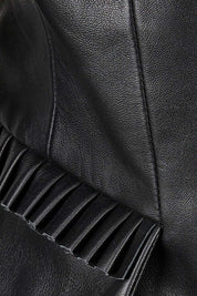 Product shot of the Pirate and Mermaid Leather Jacket in colour Black (Black), detail