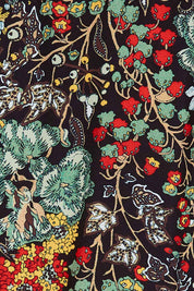 Product shot of the Field Of Flowers Dress in colour Black (Black), detail