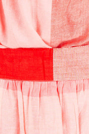Preloved Twirl Worthy Cotton Maxi Dress - Redpink