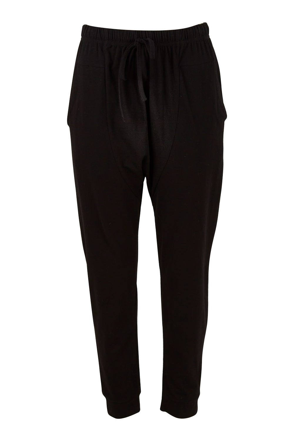 Product shot of the Easy Living Pants in colour Black (Black), from the front