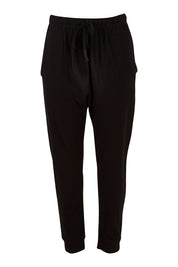 Product shot of the Easy Living Pants in colour Black (Black), from the front