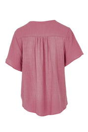 Product shot of the Cute As A Button Blouse - Dustyrose in colour Dustyrose, from the back